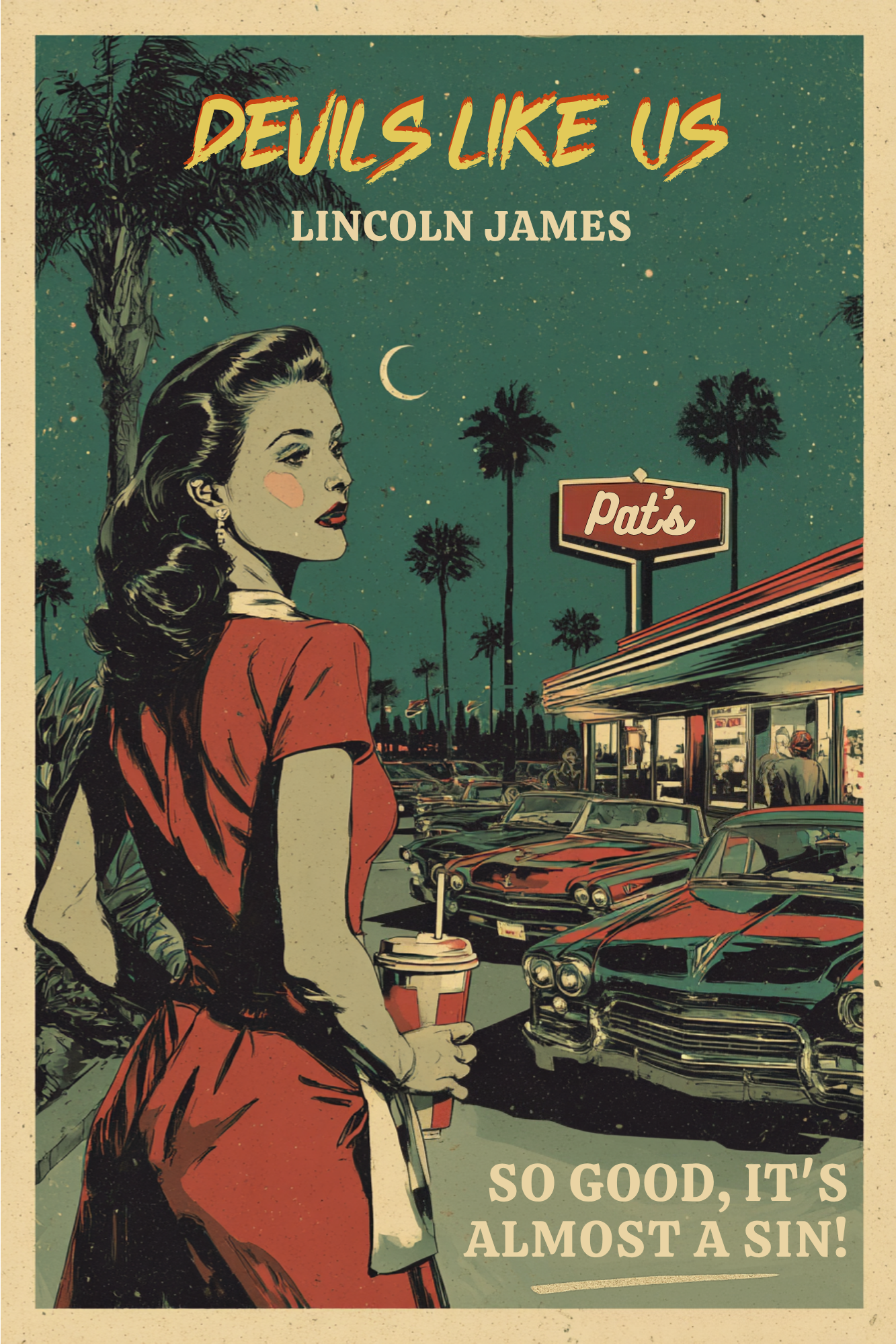 Devils Like Us Postcard – Pat’s Diner Edition