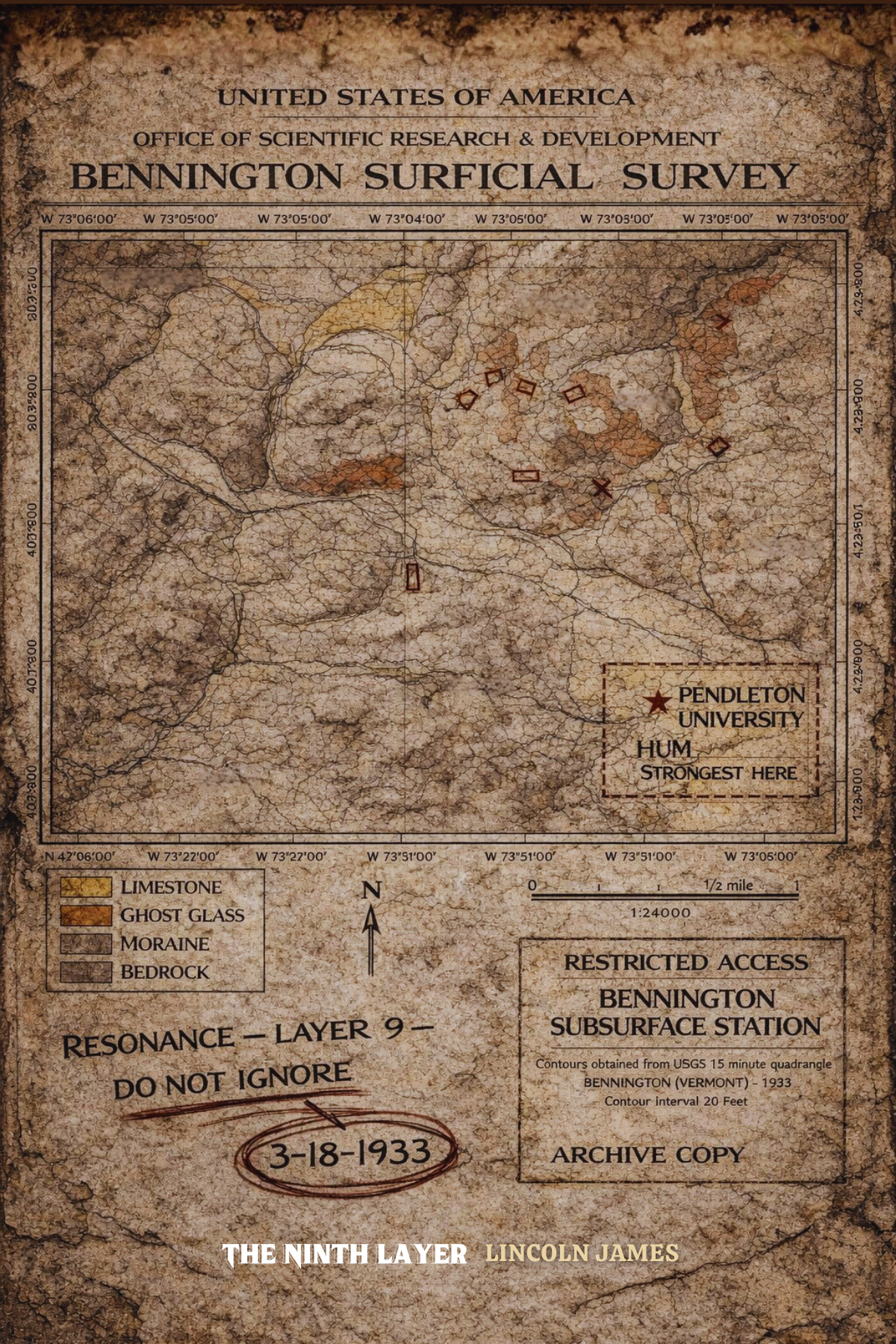 The Ninth Layer Postcard - Bennington Ground Survey Edition