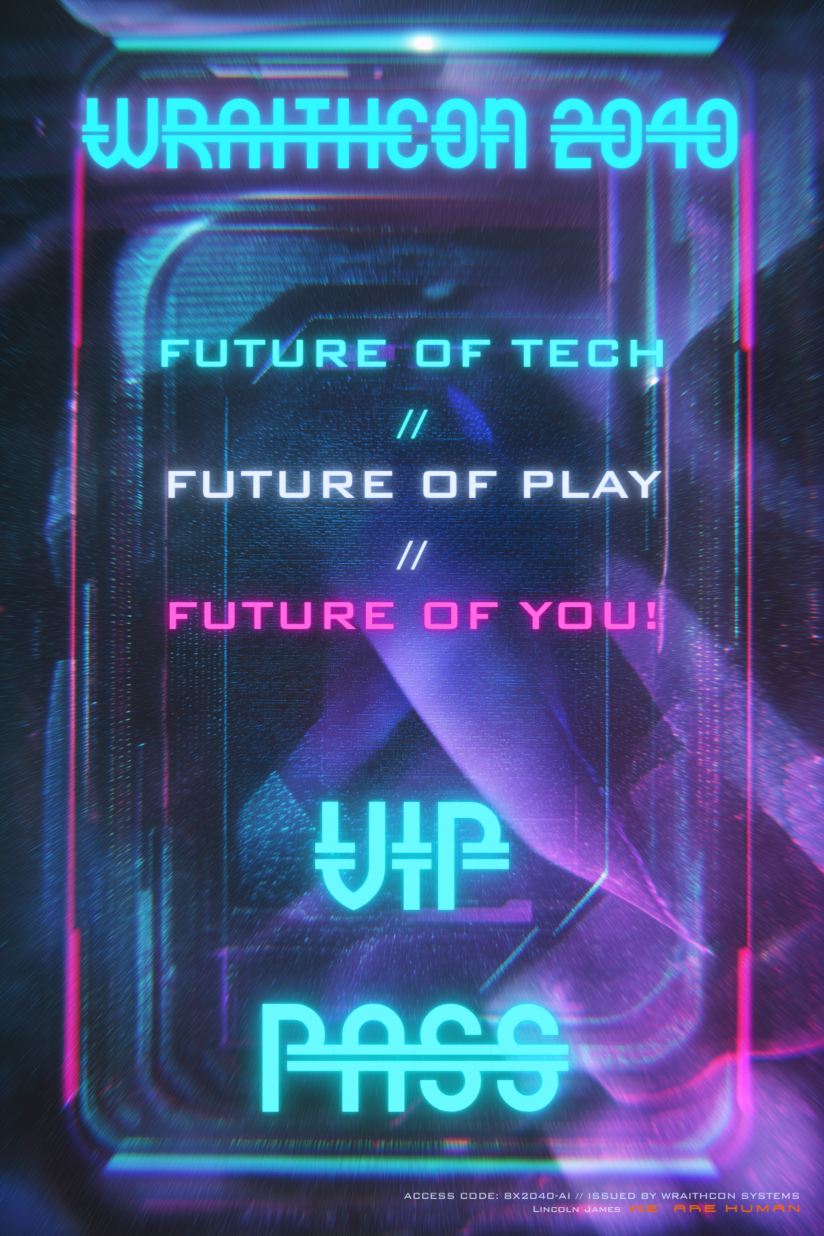 We Are Human Postcard – Wraithcon VIP Pass Edition